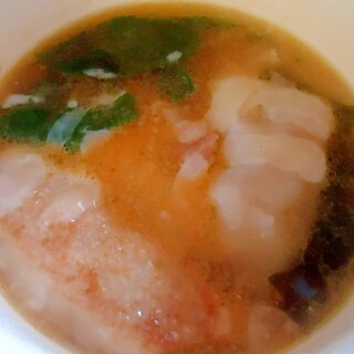 餃子と焼肉の食べるスープ